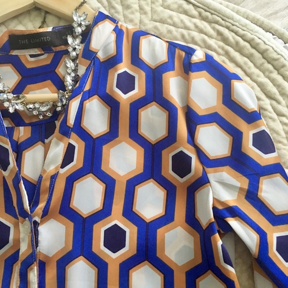 The Limited Tops - The Limited Geo Print Blouse